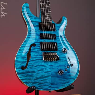 PRS Wood Library Special Semi-Hollow 10-Top Quilt Aquableux Custom Color image 2