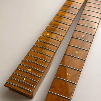 Roasted Flame Tiger Maple Telecaster Tele Style Guitar Neck, 22 Frets image 3