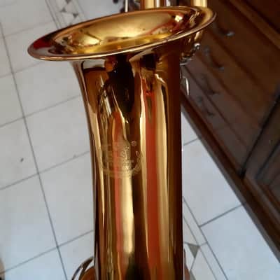 Super rare vintage baritone saxophone B&S Blue Label low a from 1980's , moster sound sax !!!!!! image 10
