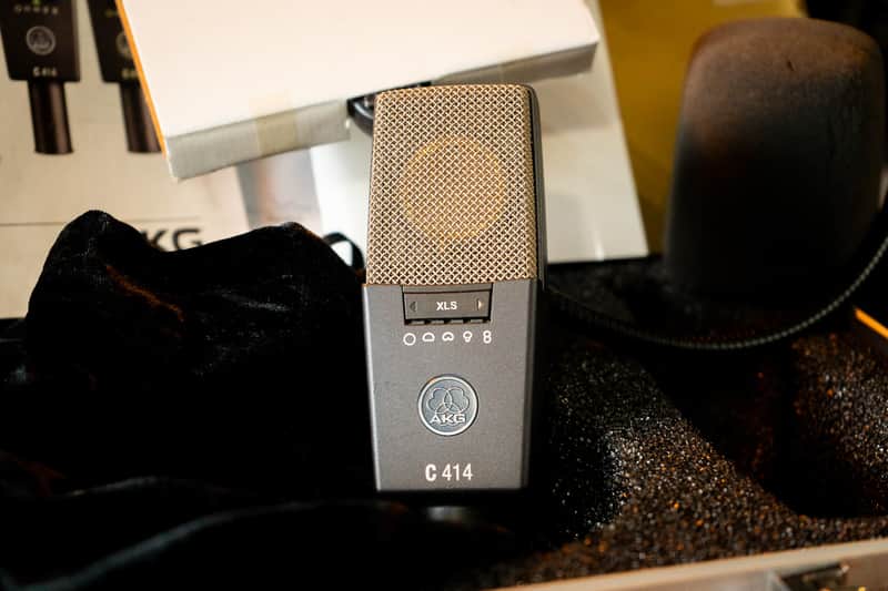AKG C414 XLS Large Diaphragm Multipattern Condenser Microphone 2010s - Black image 1