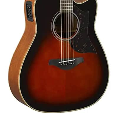 Yamaha A1M Mahogany Dreadnought Cutaway Acoustic-Electric Guitar - Tobacco Sunburst image 1