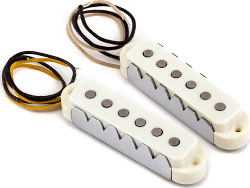Fender Pure Vintage '65 Jaguar Single Coil Pickup Set, Vintage White image 1