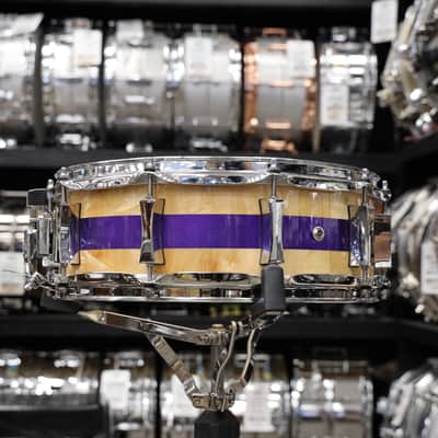 Pre-Owned Pork Pie 5x14 Maple Snare Drum Mappa Burl/Metallic Purple 2024 image 8