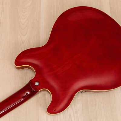 1986 Yamaha SA1300 Super Axe Vintage Semi-Hollowbody ES-Style Guitar Persimmon Red, 100% Original image 14