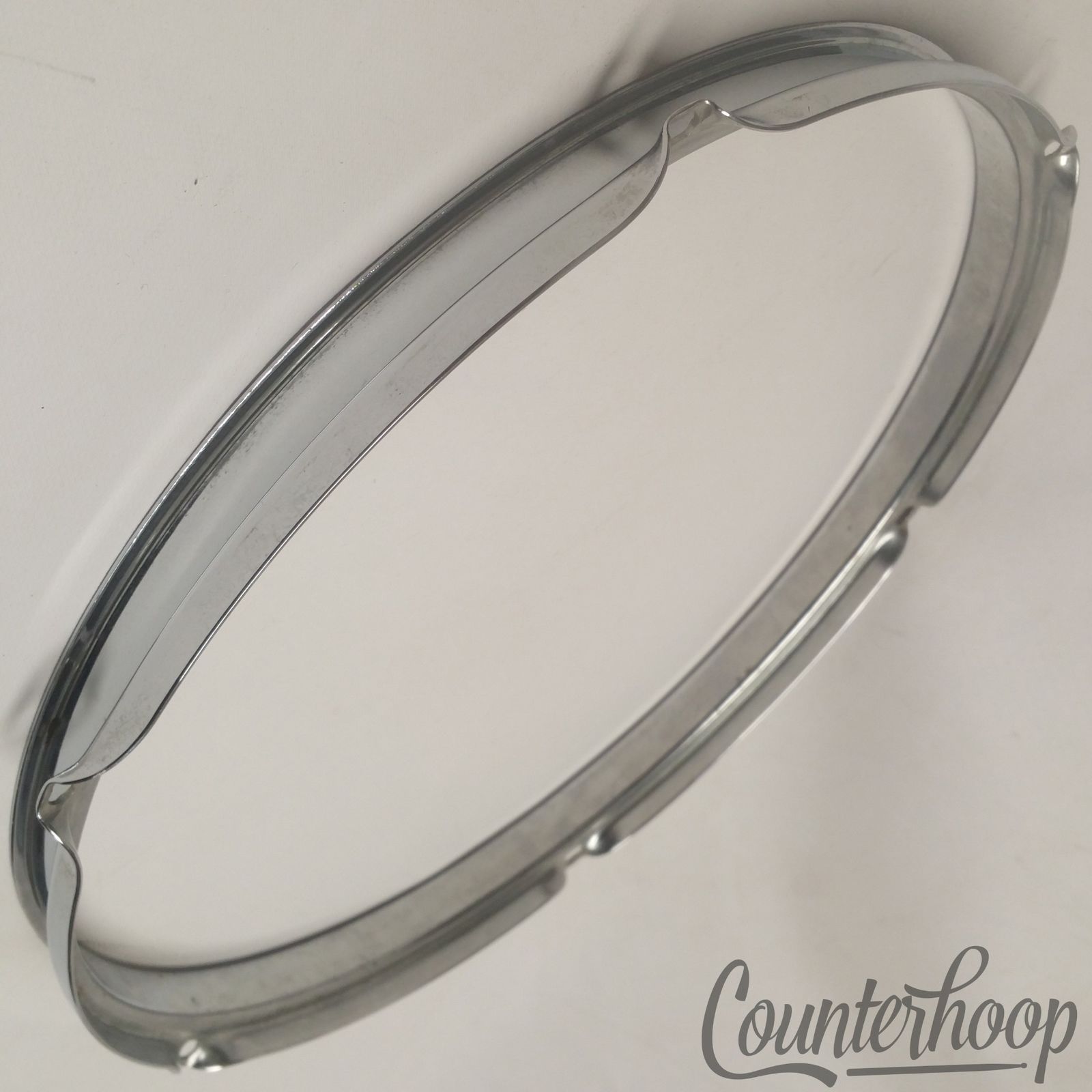 Rogers 12" Tom Drum Rim/Hoop Triple-Flange Chrome 6-Lug Hole 60s Powertone USA* — main photograph