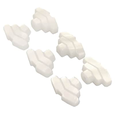 TK-7713-055 (6) White Pearloid Tuner Stair Step Buttons For Grover Imperial Keys