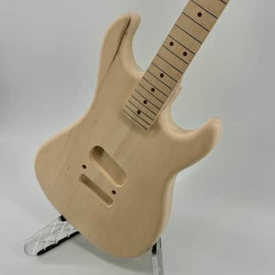 LOCKE Custom “HFT” Hot For Teacher EVH Little Guitars Short Scale Body & 5150 Banana Neck =\//-/= image 3
