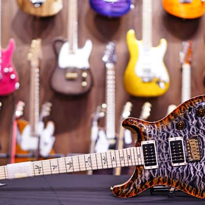 PRS Custom 24 Piezo 2019 burnt maple leaf wood library image 2