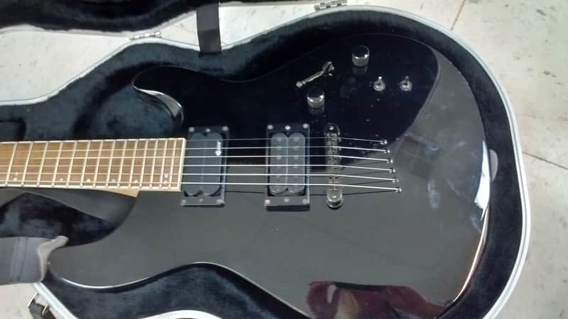 Fernandes Dragonfly Pro Sustainer Electric Guitar Black w/Original Hard Case, Strap, Strap Locks image 1