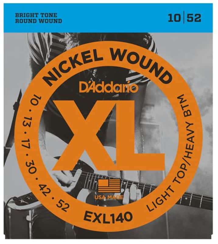 D'Addario EXL140 Nickel Light Top/Heavy Bottom Electric Guitar Strings .010-.052 image 1