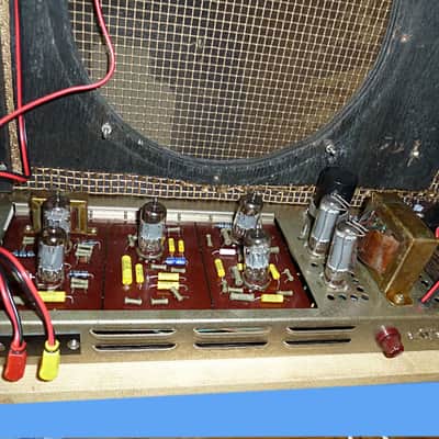 Guyatone GA-620 1960's Rare Blonde Sparkle Tolex, no speaker, completely serviced and functional image 11