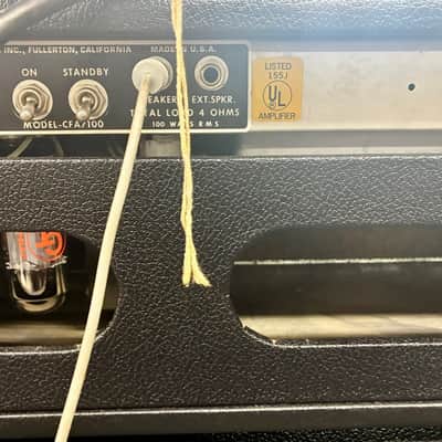 Vintage 1976 Fender Bassman 100 Silverface Tube Amp Head & Speaker Cabinet image 6