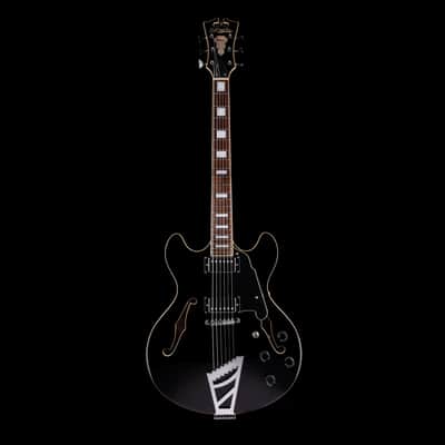 Pre-Owned D’Angelico Premier DC Semi Hollowbody Black With Gig Bag image 2