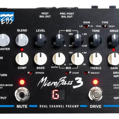 EBS MicroBass 3 Bass Preamp + 2x EBS 18cm Premium Gold Bundle Bild 2