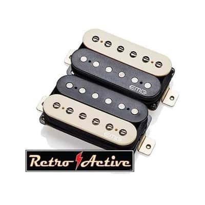 EMG Retro Super 77 Set Active Humbucker Set - Zebra - 5965 image 1