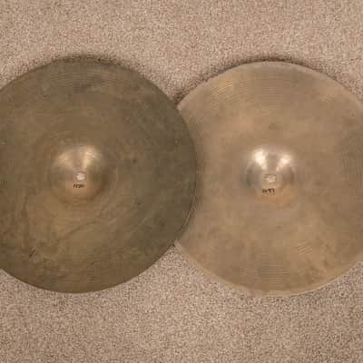 1960s Zildjian 15" A Hi Hat Cymbals 1220g 1437g image 2