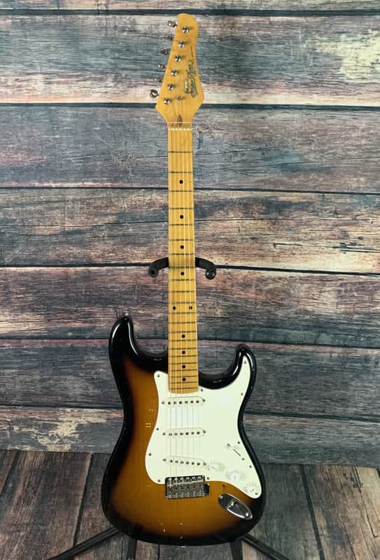 Used White Tiger MIJ USA Designed Strat Style Electric Guitar with Case image 1