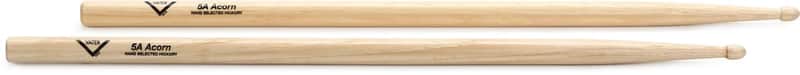 Vater Hickory 5A Acorn Drumsticks - Wood Tip (3-pack) Bundle image 1