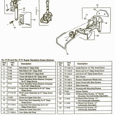 Ludwig P-1162-A Super Sensitive Snare Guard LSSSDTO/B-703 image 11