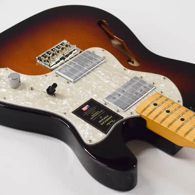 Fender American Vintage II 1972 Telecaster Thinline Electric Guitar - 3 Color Sunburst image 4