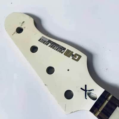 White 4 String Bass Maple Neck, Rosewood Fretboard, Defected Truss Rod image 8