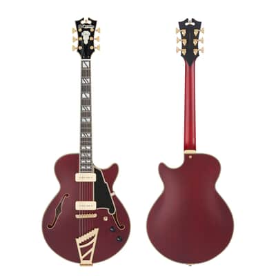 D'Angelico Deluxe SS Satin Trans Wine w/Case image 6