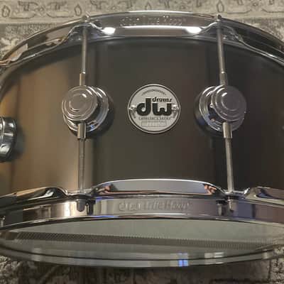 Mint DW Collector's Series Metal Snare Drum 6.5x14”  Satin Black Over Brass DRVD6514SVCBK image 5