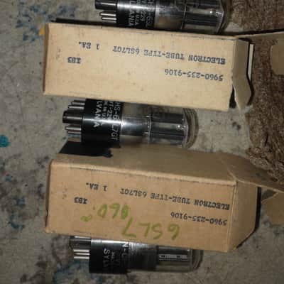 NOS JAN Sylvania 6SL7GT Vacuum Tubes – 4-Pack in Original Military Boxes image 4