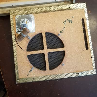 Audiomatic Empty vintage MCM speaker cabinet for 8" driver 1959 - gold image 6
