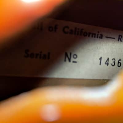1965 Bartell (Hohner) Fretless Bass Guitar, Semi-Hollow, Pad, Case, Rare Sunburst, Woody Tone! image 5