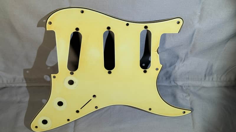 Fender Stratocaster Celluloid / Nitrate Pickguard USA Late 1959 thru 62 Mint Green 11 hole image 1