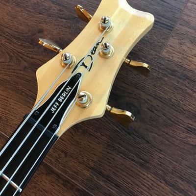 Dean Jeff Berlin Signature European Custom Natural Amber and Ebony Bartolini image 3
