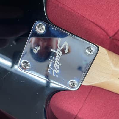 Squier Strat - Black W/ Pearloid Pickguard image 10