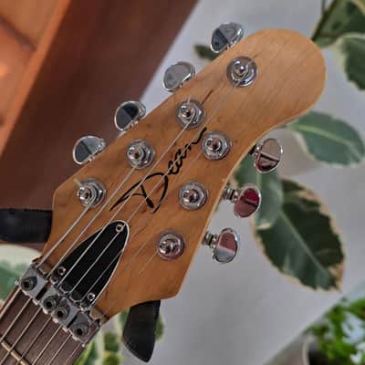 Dean Avalanche Ultra 7 String Silver Sparkle Gold Flake Seven String 24 Fret 25.5" Scale Floyd Rose HH Super Strat Electric Guitar MIK Korea Korean with hard case image 16