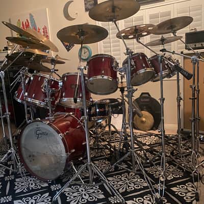 Gretsch Drum Jasper maple USA 1982 Wine red image 7