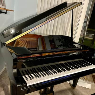 Elegant Wurlitzer Baby Grand Piano 4'8" Glossy Black Finish image 2