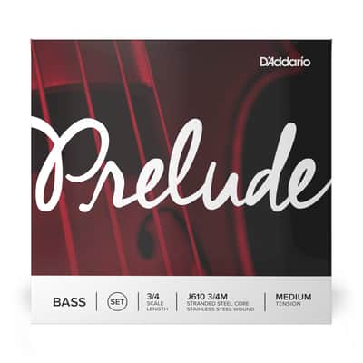 D'Addario Prelude Medium Tension Double Bass Strings, 3/4 Standard Scale image 1