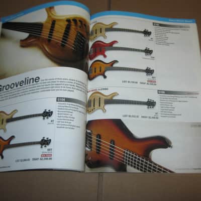 very lightly handed, near A+ genuine Ibanez 2013 Full Line Catalog (114 total pages) + a one page Amendments sheet (states "For Authorized Dealers Only") Color Pictures and B & W Text, Thin Quality Paper, Semi-Gloss Sheen, CATALOG - L: 11" x W: 8 & 1/4" image 14