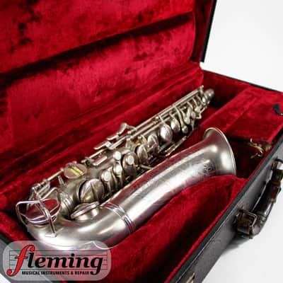 Conn New Wonder Transitional Alto Saxophone - Silver Plate, Gold Wash Bell, 1932 image 23