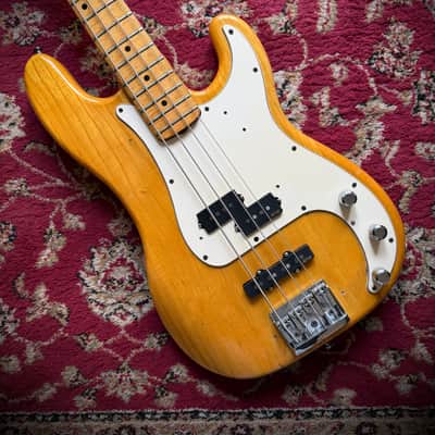 1973 Fender Precision Bass with Maple Fretboard in Natural Finish image 3