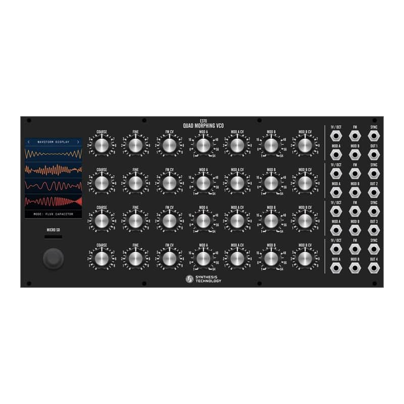 Synthesis Technology E370 Eurorack Quad Morphing VCO Module (Black) image 1