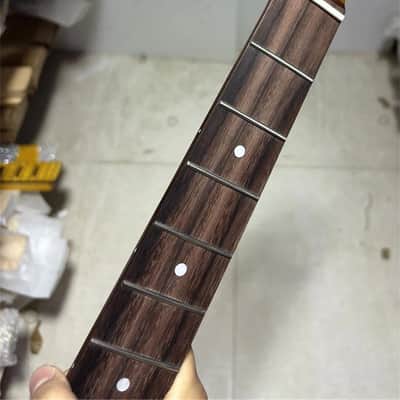 24 Fret Roasted Flame Maple Electric guitar neck 25.5inch rosewood Satin Parts image 3