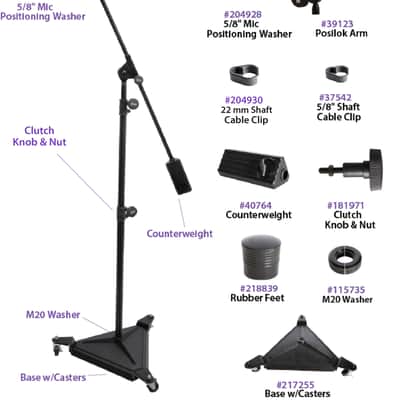 On-Stage SMS7650 | Hex-Base Studio Boom Mic Stand with 3-Section Vertical Shaft. New with Full Warranty! image 11