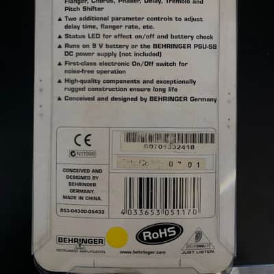 Behringer FX100 Digital Multi-Effect Pedal 2010's (Discontinued) NOT FUNCTIONING – For Parts or Repair image 4