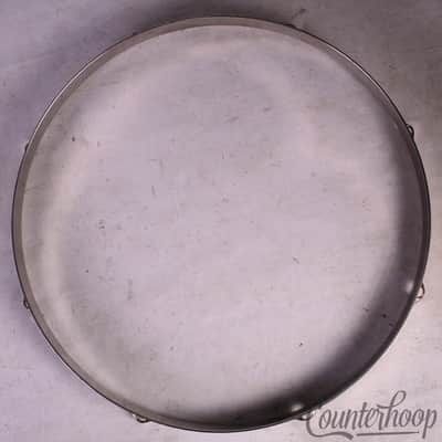 *Slingerland 15"Double-Flange Snare Drum Rim/Hoop Engraved Radio King Brass 40s image 3