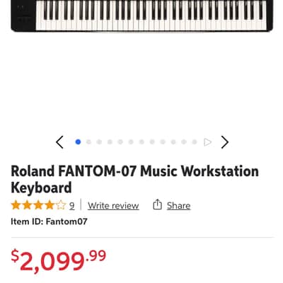 Roland FANTOM-07 76-Key Workstation Keyboard 2022 - Present - Black