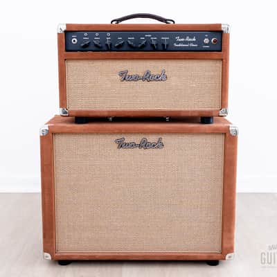 Two-Rock Traditional Clean 100/50 Tube Amp Head & 1x12 Cabinet, Tobacco Suede image 2