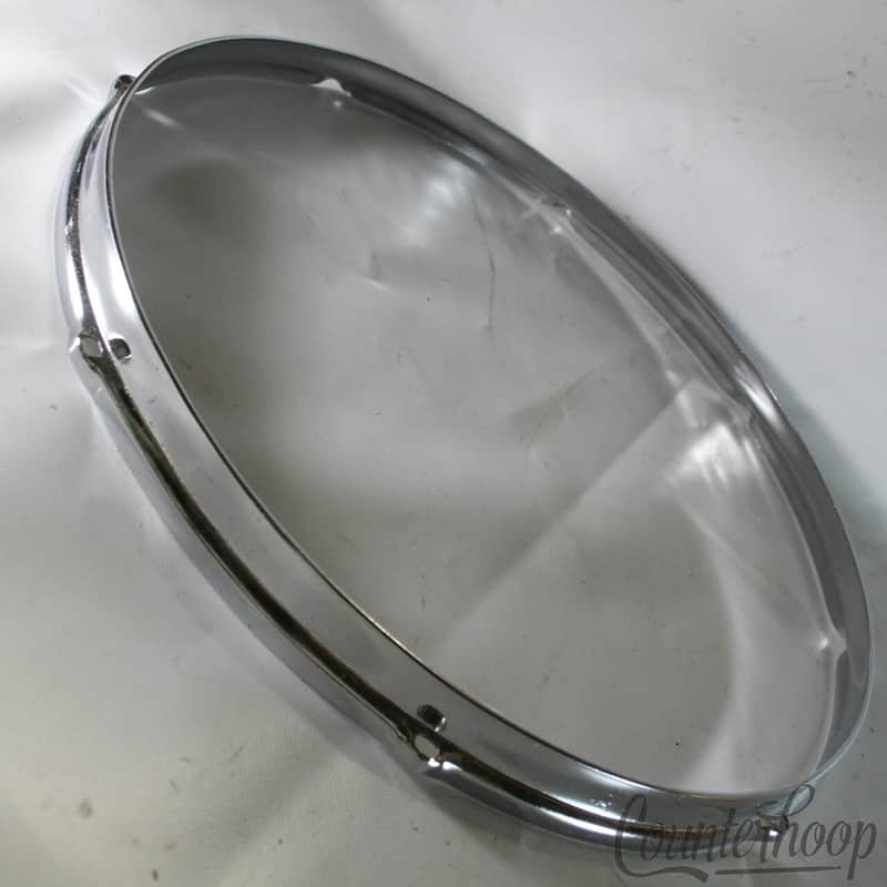 *Slingerland 18" Floor Tom Drum Batter Rim/Hoop 8-Lug Stick-Saver Chrome Vintage image 1