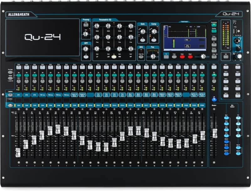 Allen & Heath Qu-24 24-channel Digital Mixer - Chrome Edition (Qu24Chromed2) image 1