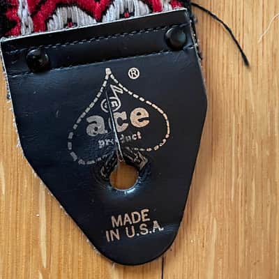 NEAR-MINT vintage 1960's ACE Bob Dylan hendrix clapton guitar strap rare red floral kurt cobain hootenanny image 5